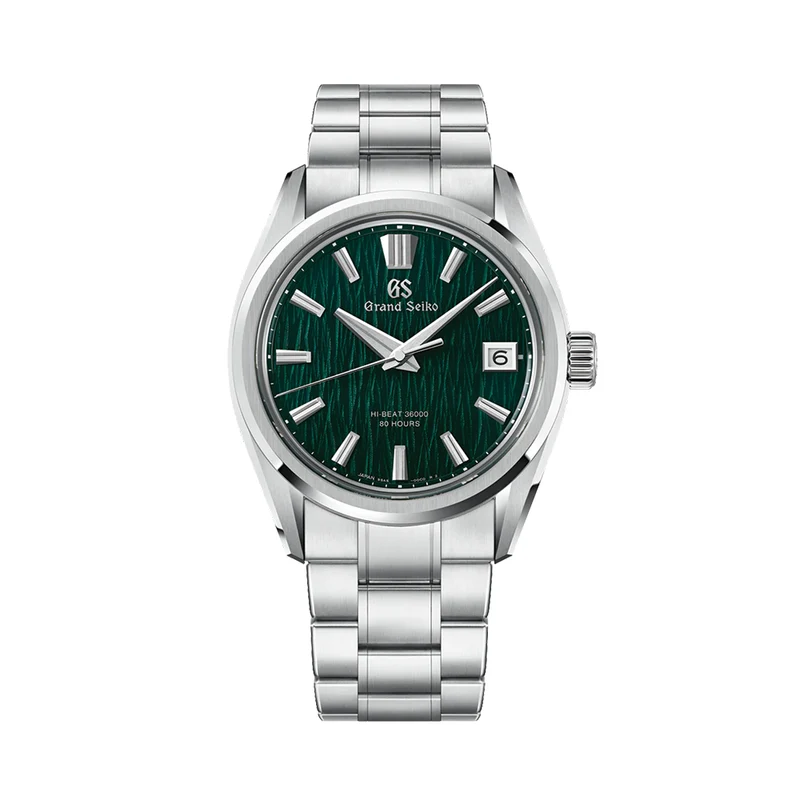 SLGH033 E9 "Green Birch" Hi-Beat Ever-Brilliant Steel 40mm - Green on Bracelet