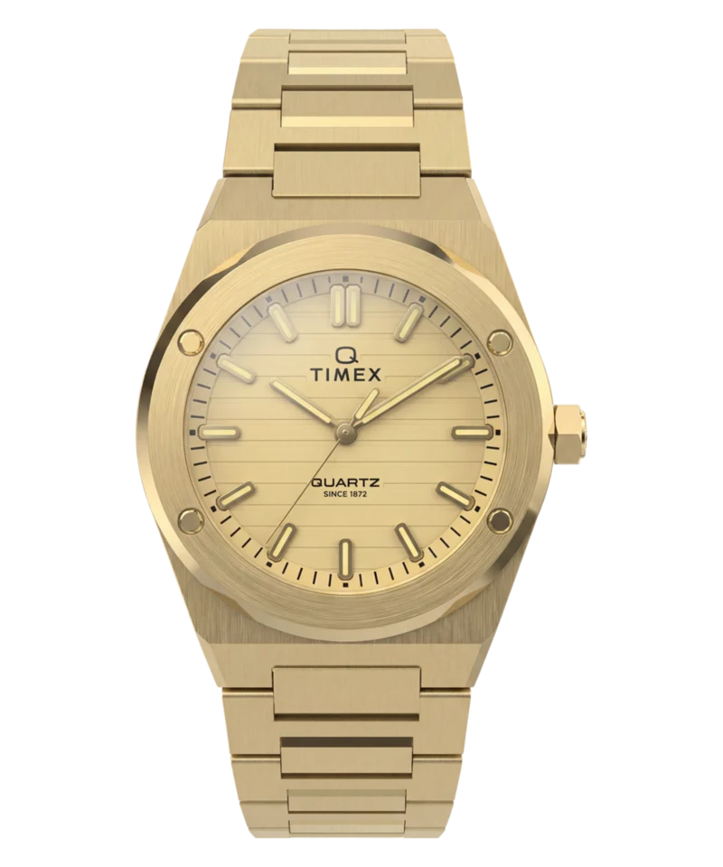 Q Timex Marbella 34mm Stainless Steel Bracelet Watch