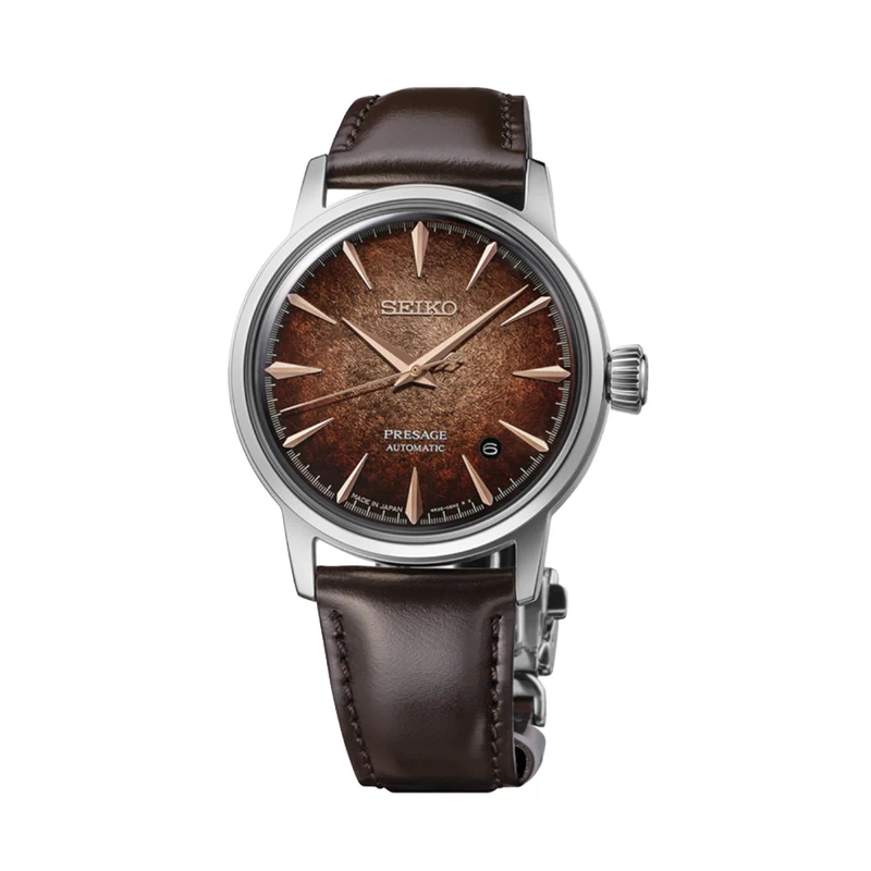 HCB003 Presage Cocktail Time 38.5mm - Brown on Leather Strap