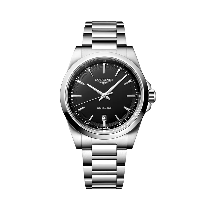 Conquest Quartz 41mm - Black on Bracelet