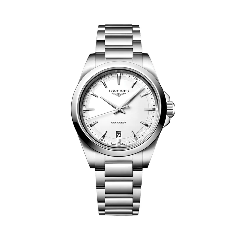 Conquest Quartz 38mm - White on Bracelet