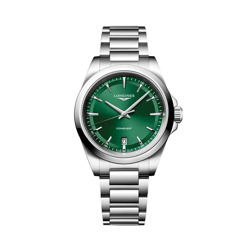 Conquest Quartz 38mm - Green on Bracelet
