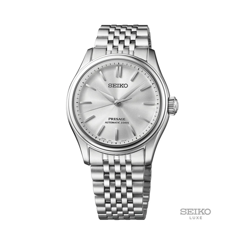 HCC001 Presage Classic Series 38mm - Silver on Bracelet