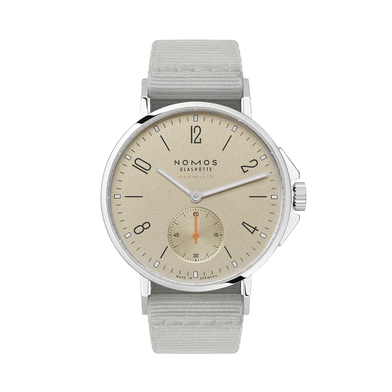 Ahoi Neomatik "Sand" Sapphire Back 36mm - Beige on Fabric Strap