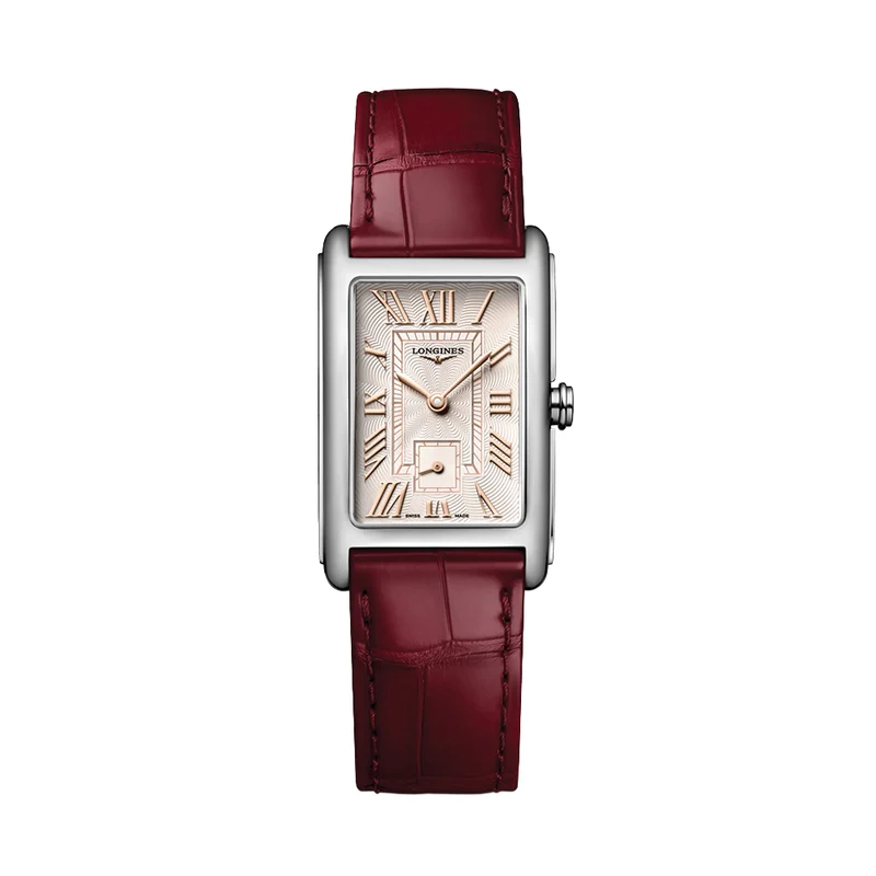 DolceVita Quartz 37mm - Ivory Rose "Flinqué" on Leather Strap