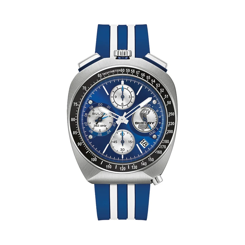 SHELBY® Racer Chronograph Limited Edition 43mm - Blue on Rubber Strap