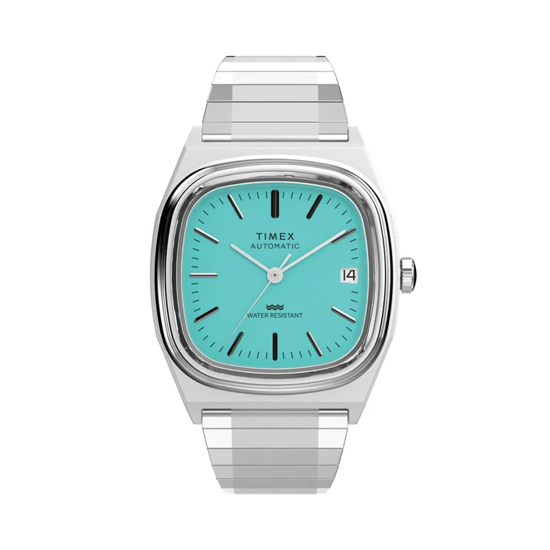 Timex® Automatic 1983 E Line 34mm - Blue on Bracelet