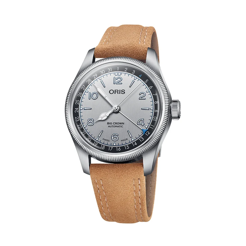 Big Crown Pointer Date Lou Gehrig Limited Edition 40mm - Silver on Leather Strap w/ Additional Fabric Strap