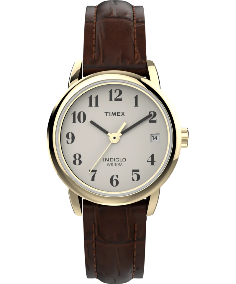 Easy Reader® 25mm Leather Strap Watch