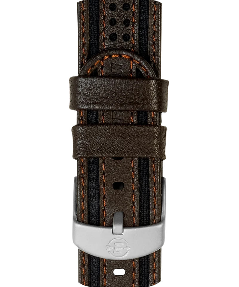 18mm Fabric with Leather Strap
