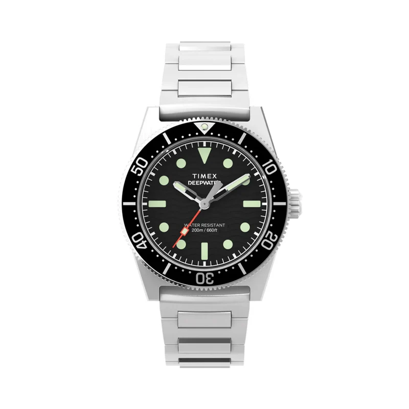 Deepwater Reef 200 41mm - Black on Stainless Steel Bracelet