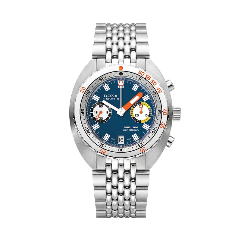 SUB 200 T.Graph II Caribbean 42mm - Blue on Bracelet