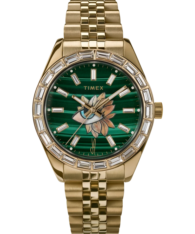 Timex Legacy x Jacquie Aiche Malachite Tribe Eye 36mm Watch