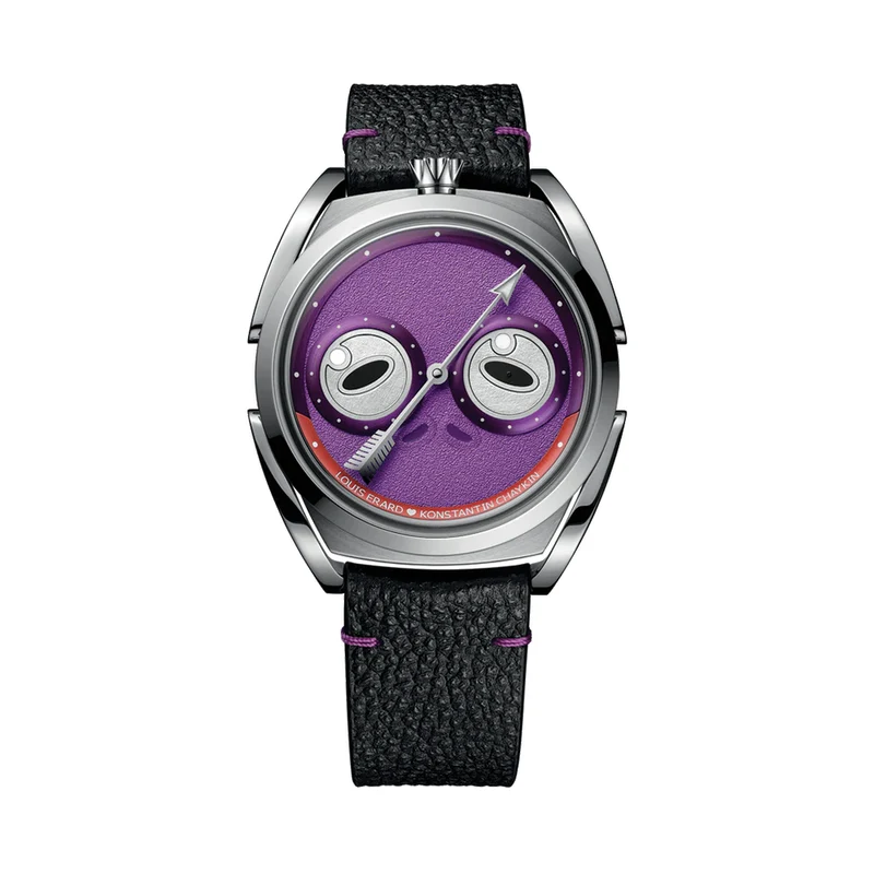 Louis Erard x Konstantin Chaykin Unfrogettable Purple 40mm - Purple on Leather Strap