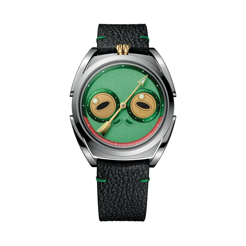 Louis Erard x Konstantin Chaykin Unfrogettable Green 40mm - Green on Leather Strap