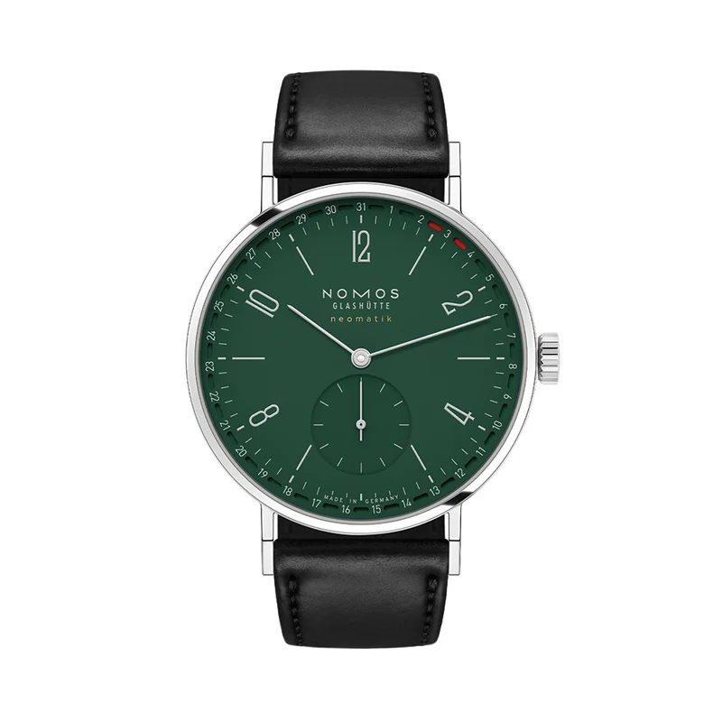 Tangente Neomatik Update 38.5mm - Forest Green on Leather Strap