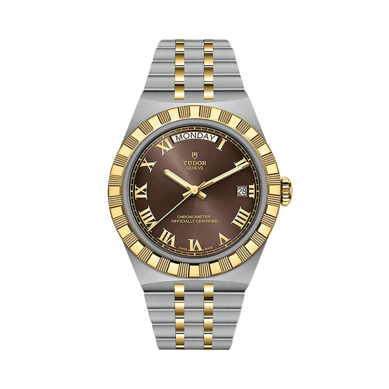 TUDOR Royal Day/Date Yellow Gold Two-Tone 40mm - Brown on Bracelet