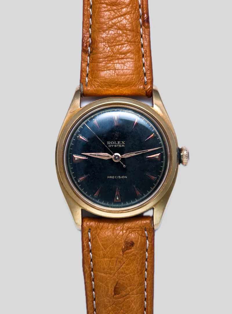 Rolex Precision Ref. 4365 black 18k rose gold