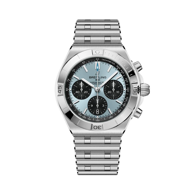 Chronomat B01 Automatic Panda Dial 42mm - Light Blue on Bracelet