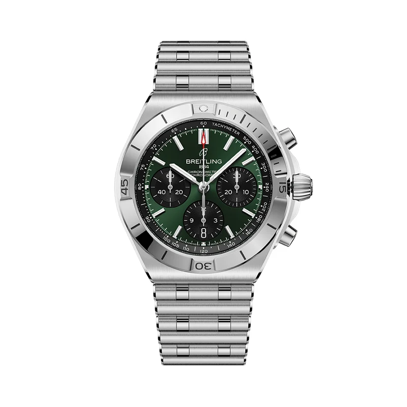 Chronomat B01 Automatic Panda Dial 42mm - Green on Bracelet