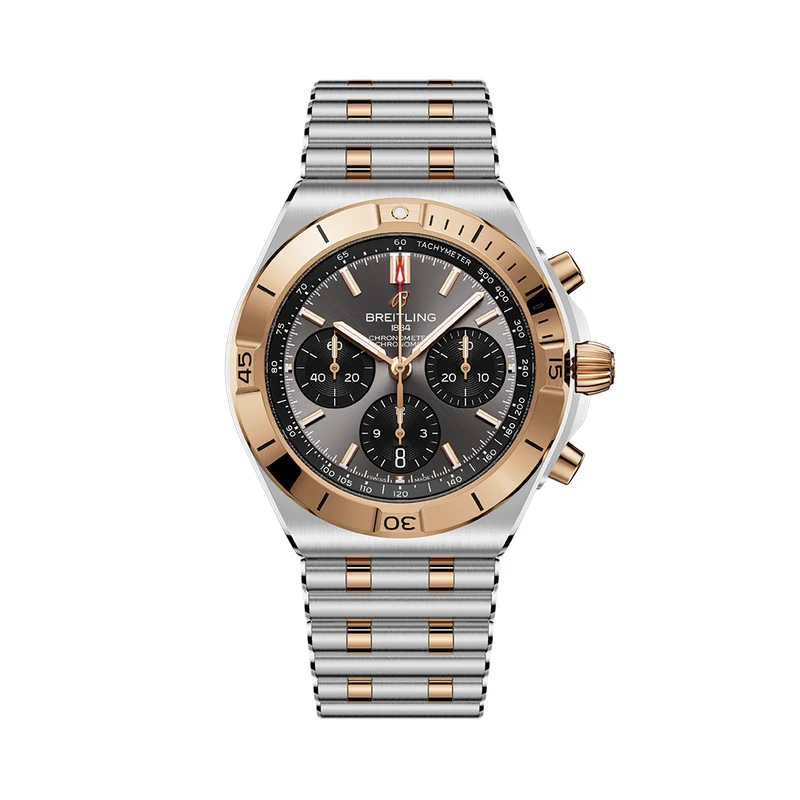 Chronomat B01 Automatic Panda Dial Two-Tone 42mm - Anthracite on Bracelet