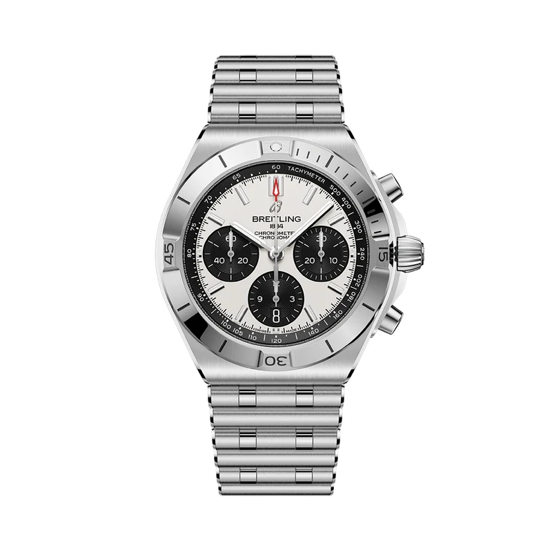 Chronomat B01 Automatic Panda Dial 42mm - White on Bracelet