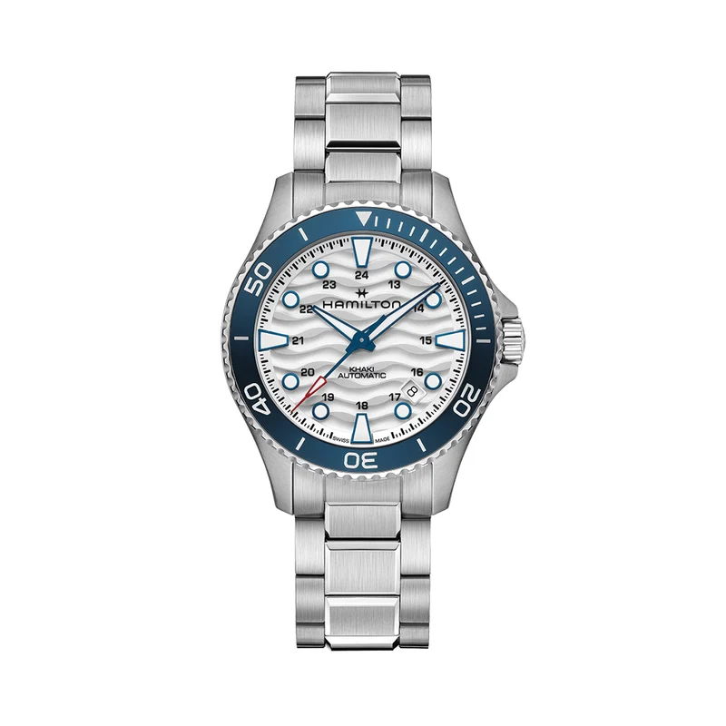 Khaki Navy Scuba Auto 40mm - White on Bracelet