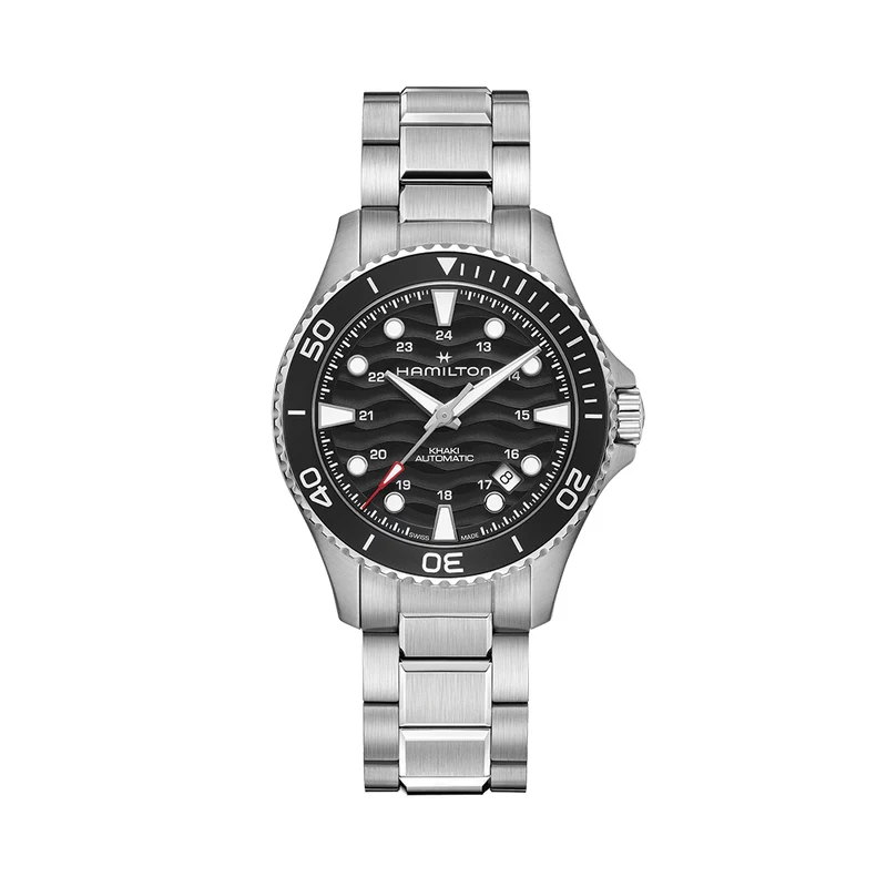 Khaki Navy Scuba Auto 40mm - Black on Bracelet