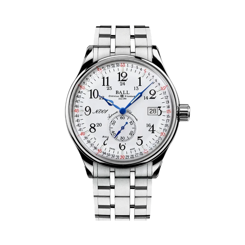 Trainmaster Railroad 40mm - White on Bracelet