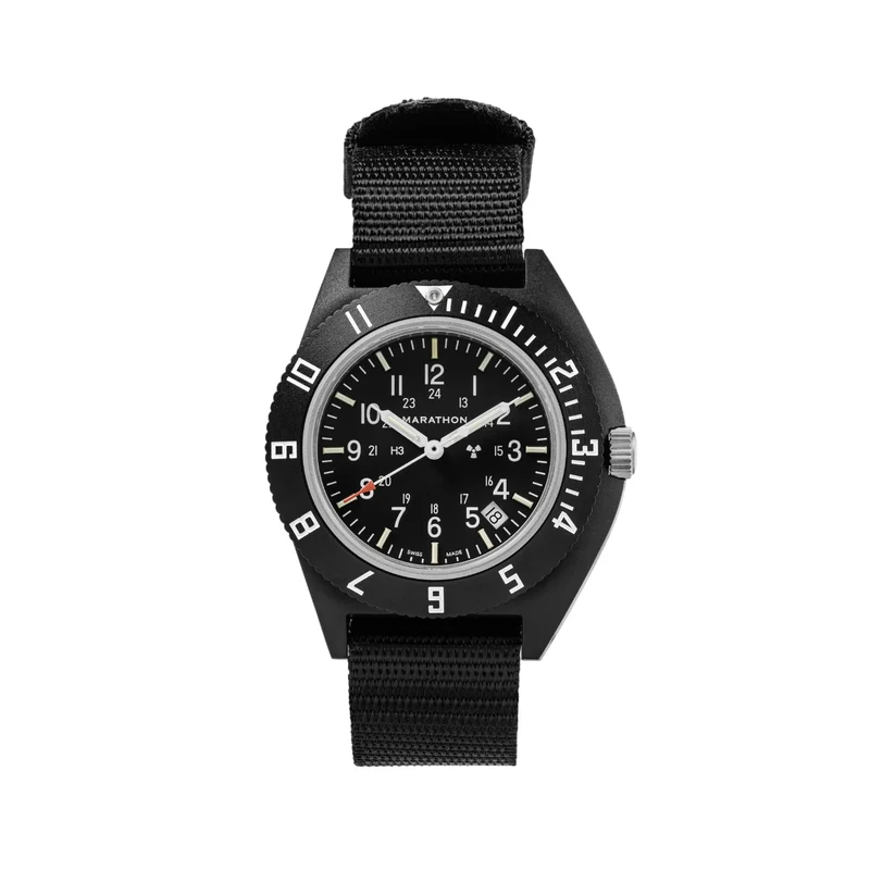 Standard-Issue Tritium Pilot's Quartz Type II NAV-D 41mm - Black on Fabric Strap