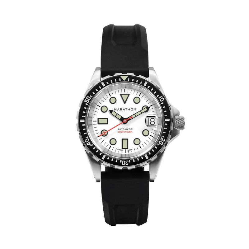 OSAR-D Type I Automatic with Date 36mm - Arctic White on Rubber Strap