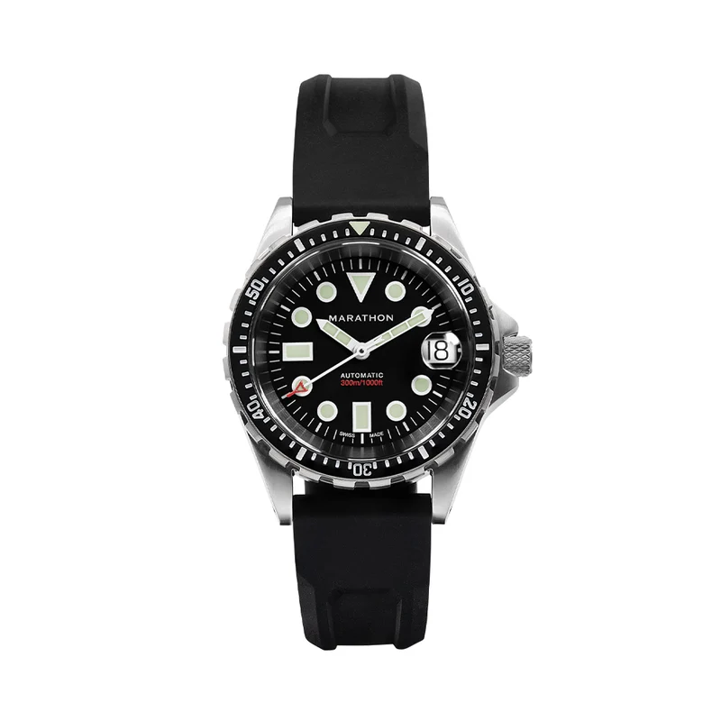 OSAR-D Type I Automatic with Date 36mm - Black on Rubber Strap