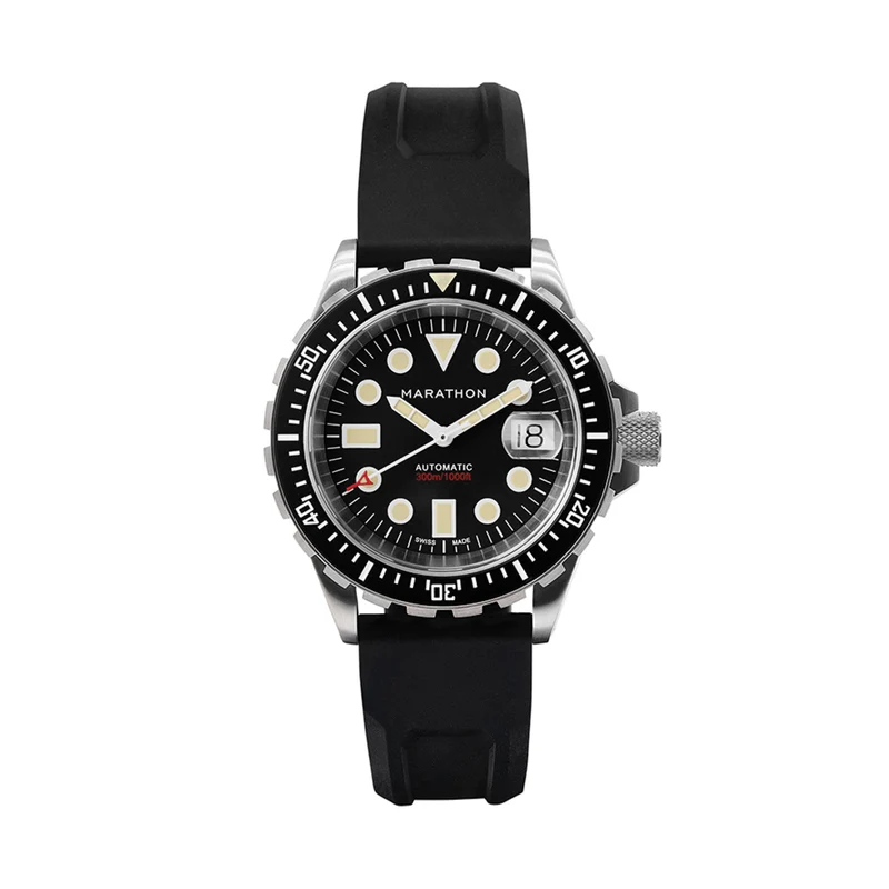OSAR-D Automatic with Date 41mm - Black on Rubber Strap