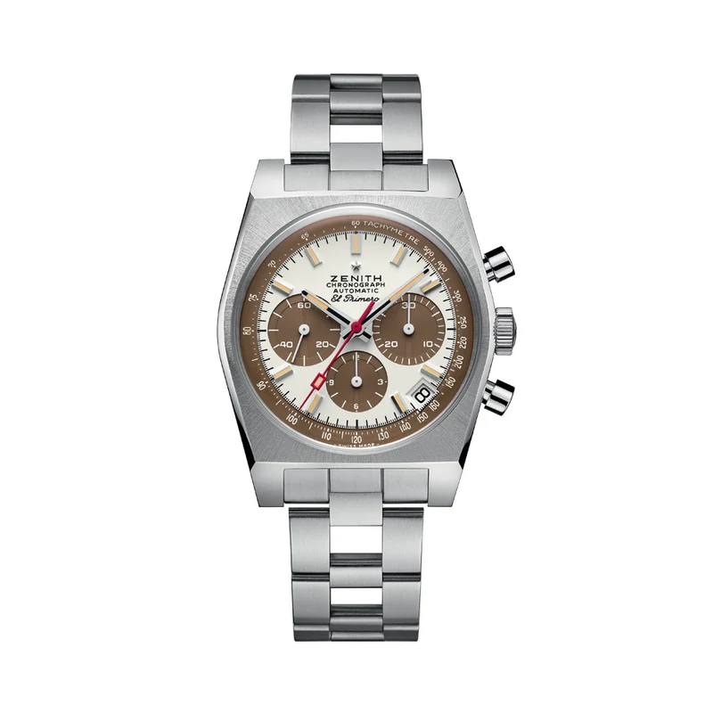 Chronomaster Revival A384 37mm - White, Brown Accents on Bracelet