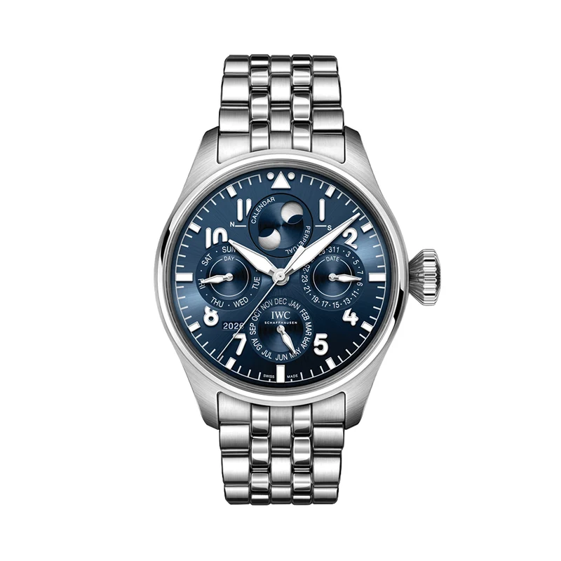 Big Pilot's Watch Perpetual Calendar ProSet Le Petit Prince 42mm - Blue on Bracelet w/ Additional Rubber Strap