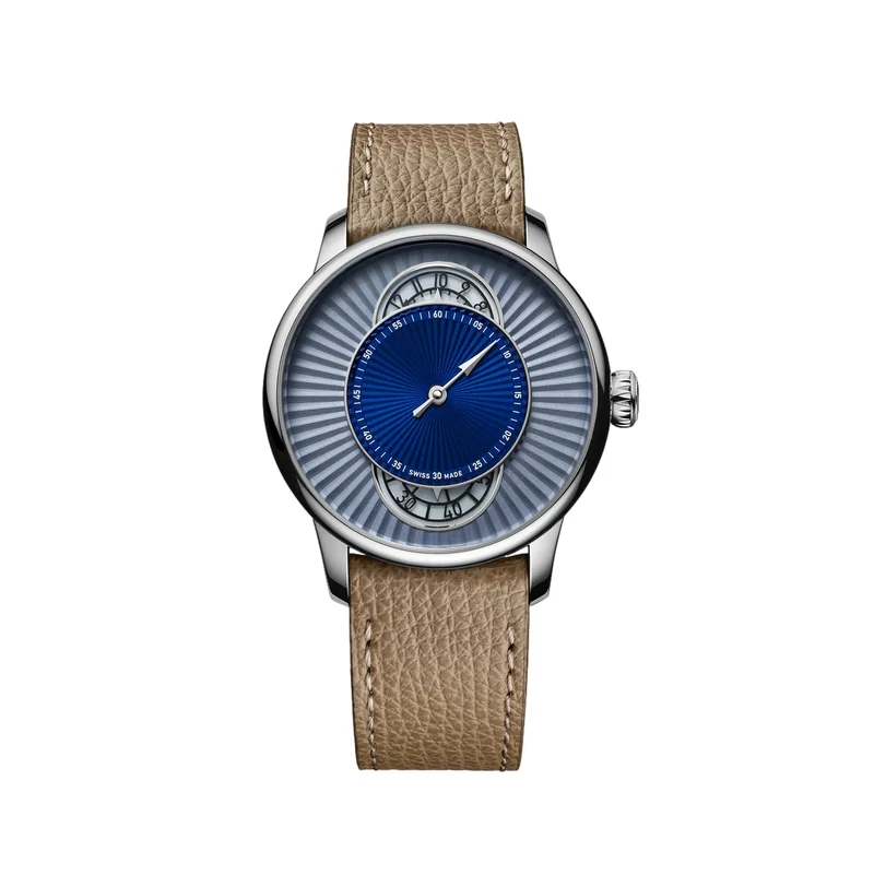 Le Régulateur Esprit Flinqué Limited Edition 39mm - Blue on Leather Strap