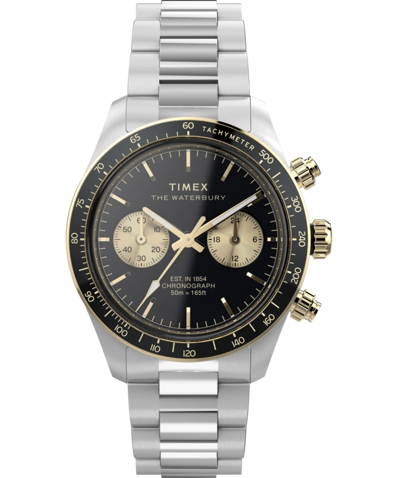 Waterbury Heritage Chronograph 39mm Stainless Steel Bracelet Watch