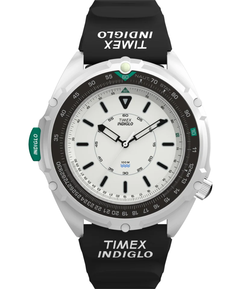 Timex 1995 Intrepid Reissue 46mm Synthetic Rubber Strap Watch