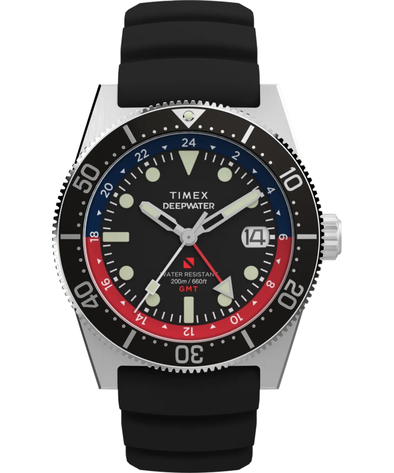 Deepwater Reef 200 GMT 41mm Synthetic Rubber Strap Watch