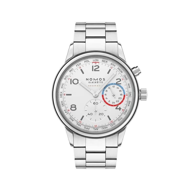 Club Sport Neomatik Worldtimer 40mm - White on Bracelet