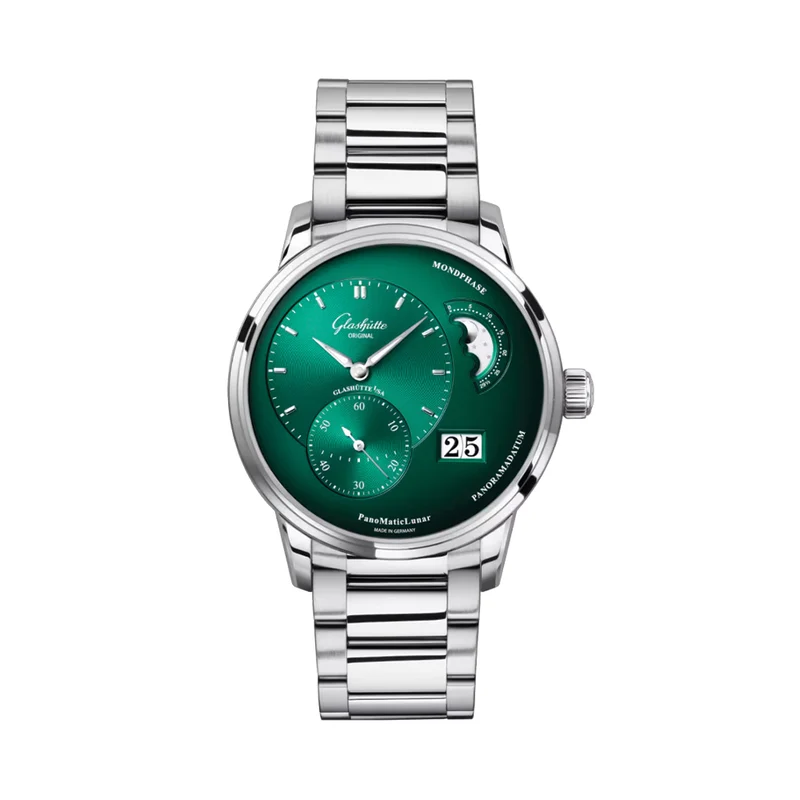 PanoMaticLunar 40mm - Green on Bracelet