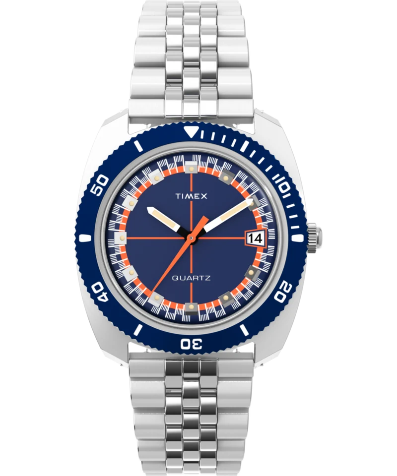 Q Timex® 1971 Velocity 36mm Stainless Steel Bracelet Watch