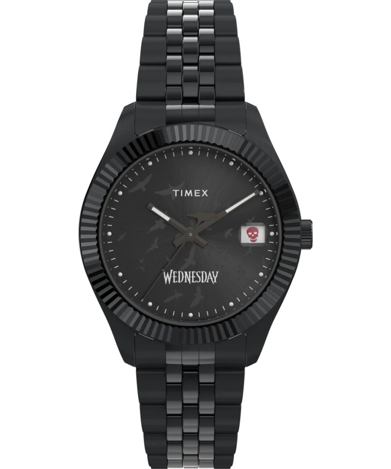 Timex x Wednesday Timex Legacy 36mm Stainless Steel Bracelet Watch