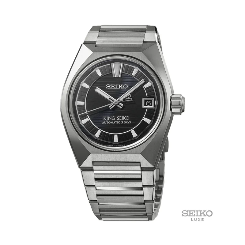HKF003 King Seiko VANAC 41mm - Black on Bracelet