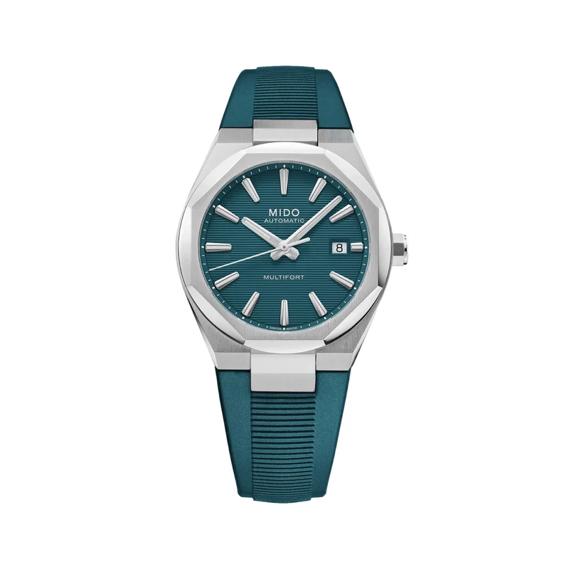 Multifort 8 One Crown 40mm - Green on Rubber Strap