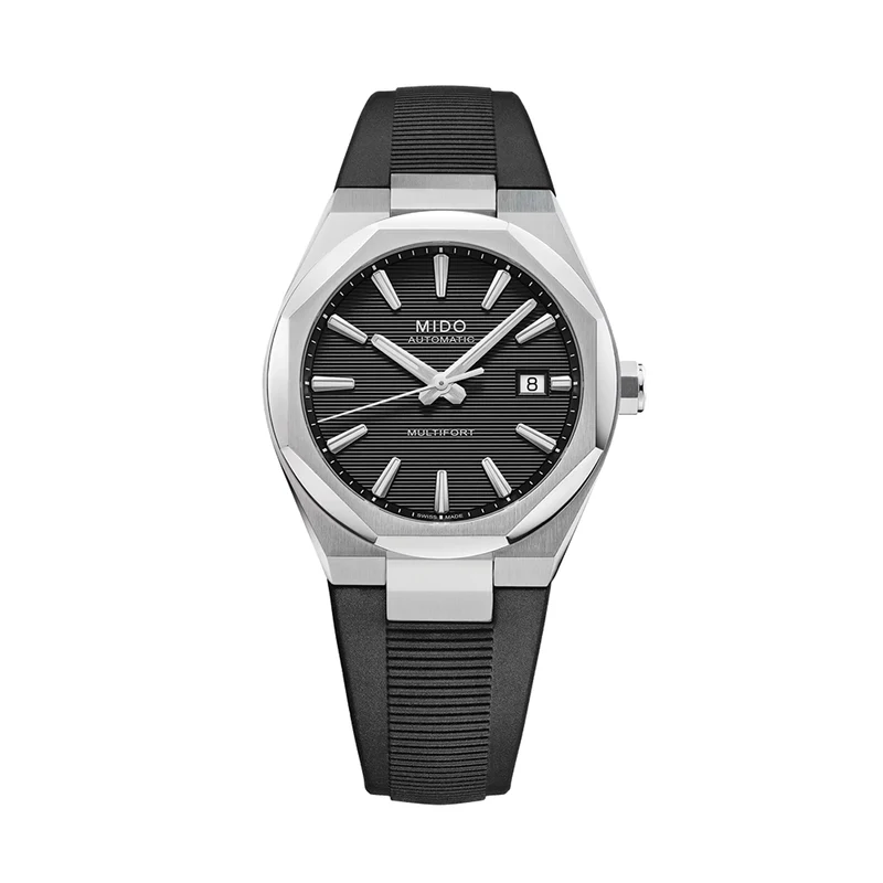 Multifort 8 One Crown 40mm - Black on Rubber Strap