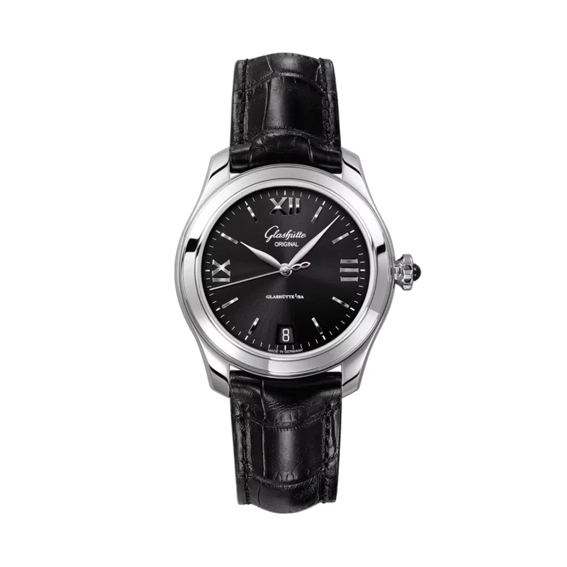 Lady Serenade 36mm - Black on Leather Strap