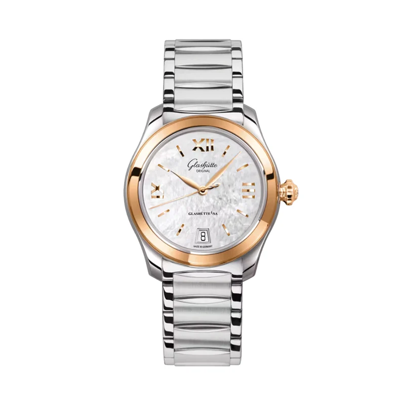 Lady Serenade Rose Gold Two-Tone 36mm - Silver Mother of Pearl on Bracelet