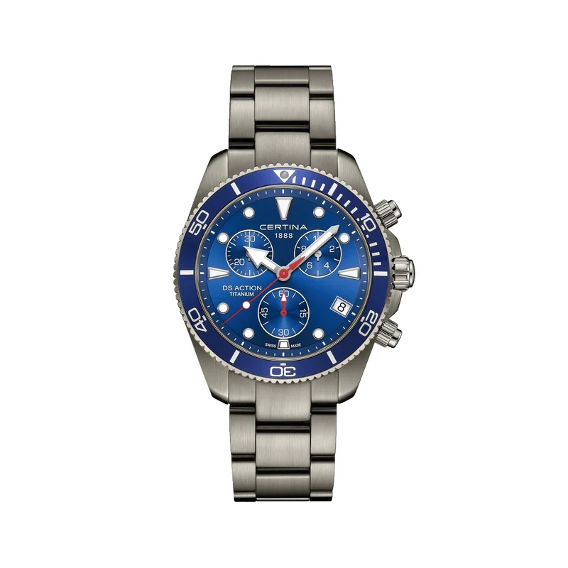 DS Action Quartz Chrono Titanium 42mm - Blue on Bracelet
