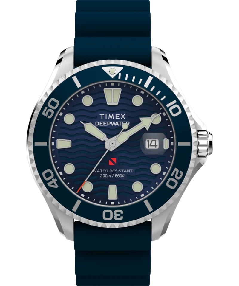 Deepwater Meridian 200 44mm Synthetic Rubber Strap Watch